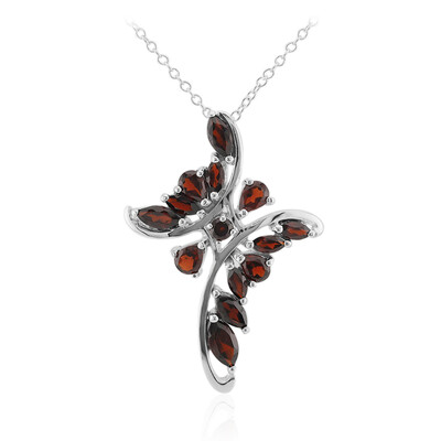 Garnet Silver Necklace