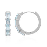 Sky Blue Topaz Silver Earrings