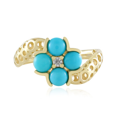 9K Sleeping Beauty Turquoise Gold Ring (Ornaments by de Melo)