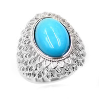 Sleeping Beauty Turquoise Silver Ring (Anne Bever)