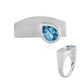 Swiss Blue Topaz Silver Ring (de Melo)