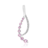 Pink Sapphire Silver Pendant