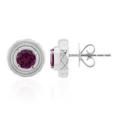 Roshoite Garnet Silver Earrings (Pallanova)