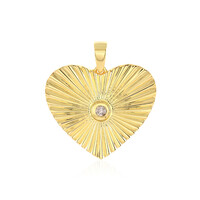 I3 Champagne Diamond Silver Pendant
