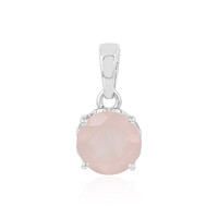 Rose Quartz Silver Pendant