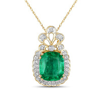 14K Ethiopian Emerald Gold Necklace (SUHANA)