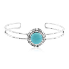 Sleeping Beauty Turquoise Silver Bangle