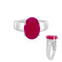 Raspberry Chalcedony Silver Ring
