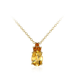Citrine Silver Necklace