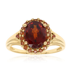 14K Hessonite Garnet Gold Ring