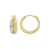 I2 Yellow Diamond Silver Earrings