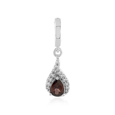 Pink Zircon Silver Pendant