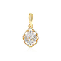 I2 (I) Diamond Silver Pendant