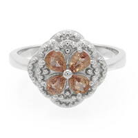 Padparadscha Sapphire Silver Ring