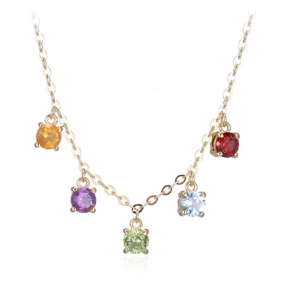 Garnet Silver Necklace