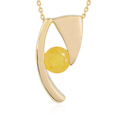 Madagascar Yellow Sapphire Silver Necklace