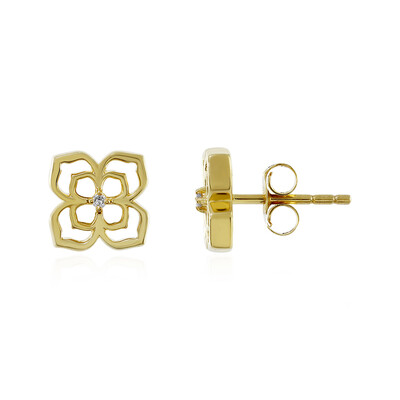 I4 (J) Diamond Silver Earrings