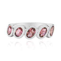 Pink Tourmaline Silver Ring