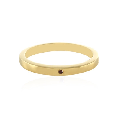 I3 Red Diamond Silver Ring