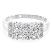 White Topaz Silver Ring