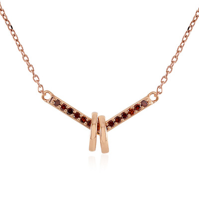9K I4 Red Diamond Gold Necklace