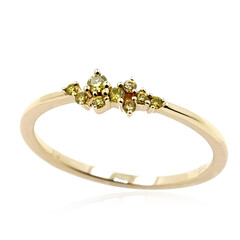 9K SI2 Yellow Diamond Gold Ring