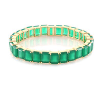 Green Onyx Silver Bracelet