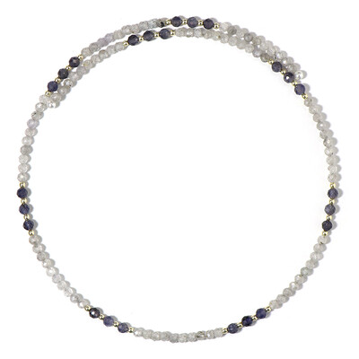 Madagascar Iolite Steel Choker (Riya)