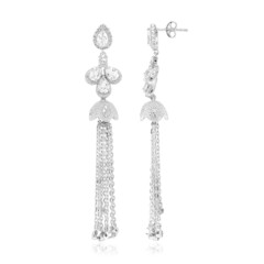White Topaz Silver Earrings