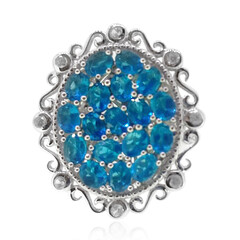 Neon Blue Apatite Silver Ring (Dallas Prince Designs)