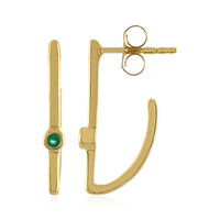 Colombian Emerald Silver Earrings