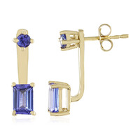 9K AAA Tanzanite Gold Earrings (de Melo)