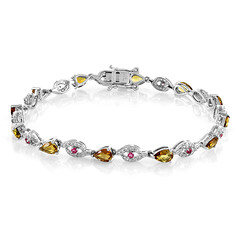 Yellow Tourmaline Silver Bracelet