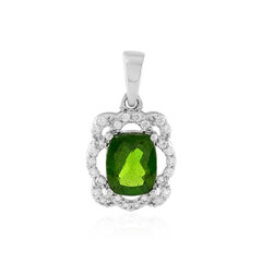 Russian Diopside Silver Pendant