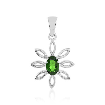 Russian Diopside Silver Pendant