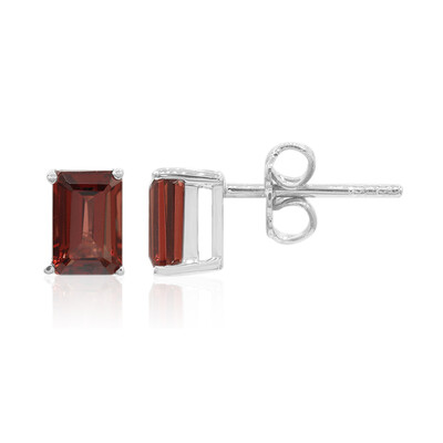 Mozambique Garnet Silver Earrings