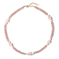 Rose Quartz Silver Necklace