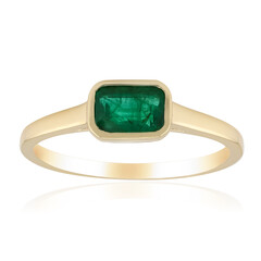 9K Zambian Emerald Gold Ring