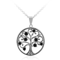 Black Spinel Silver Necklace