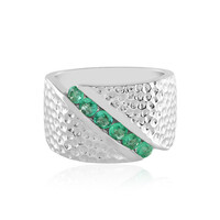 Colombian Emerald Silver Ring