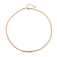Orange Sapphire Silver Necklace