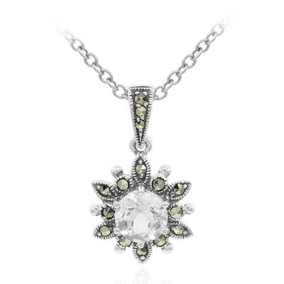 White Topaz Silver Necklace