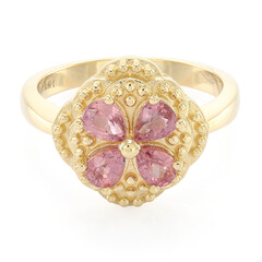 18K Unheated Padparadscha Sapphire Gold Ring (AMAYANI)