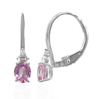 14K Pink Sapphire Gold Earrings (CIRARI)
