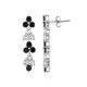 Black Spinel Silver Earrings
