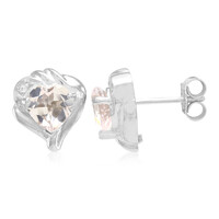 Morganite Silver Earrings