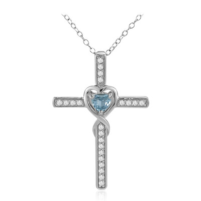 Sky Blue Topaz Silver Necklace