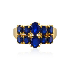 Royal Blue Spinel Silver Ring