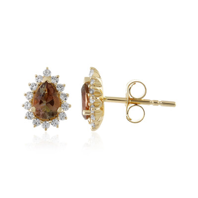 9K Oregon Sunstone Gold Earrings