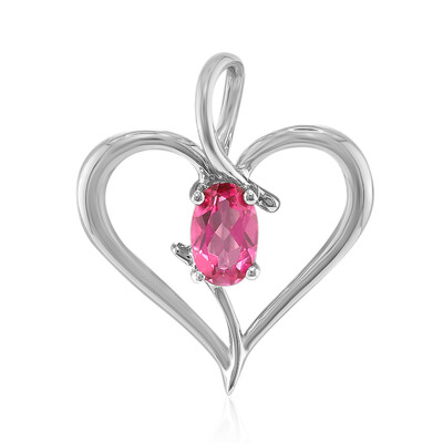 Pink Topaz Silver Pendant